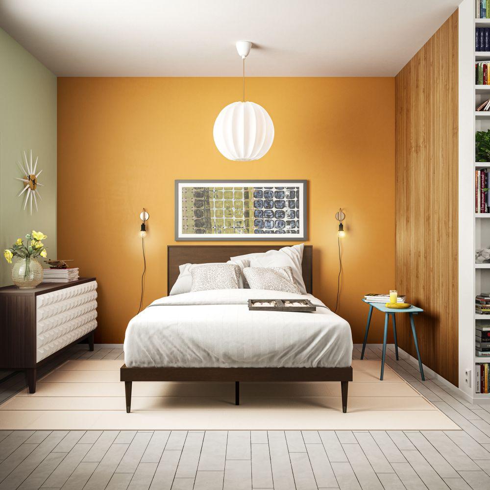 Wadhamさま専用 Raymond Wood Platform Bed Frame with Adjustable Headboard